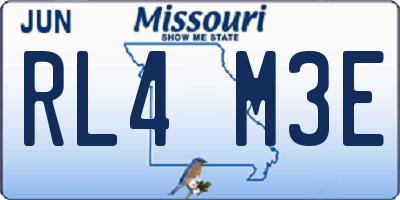 MO license plate RL4M3E