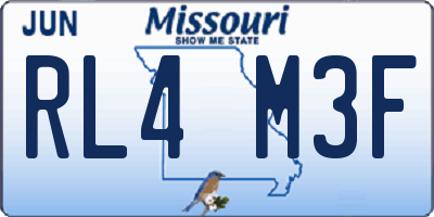 MO license plate RL4M3F