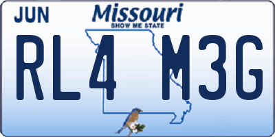 MO license plate RL4M3G