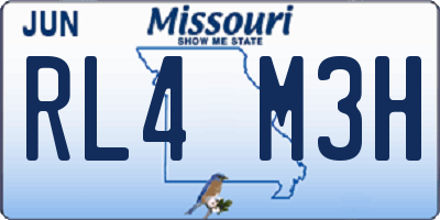MO license plate RL4M3H