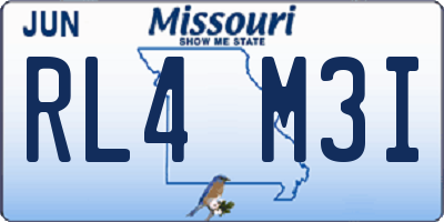 MO license plate RL4M3I
