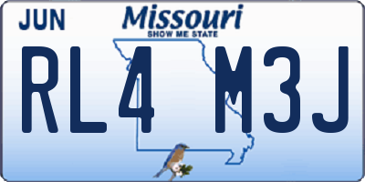 MO license plate RL4M3J