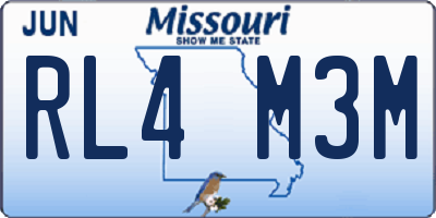MO license plate RL4M3M