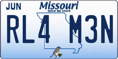 MO license plate RL4M3N