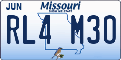 MO license plate RL4M3O