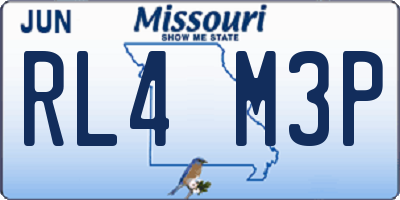 MO license plate RL4M3P