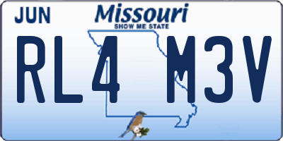 MO license plate RL4M3V