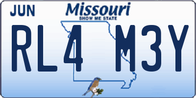 MO license plate RL4M3Y