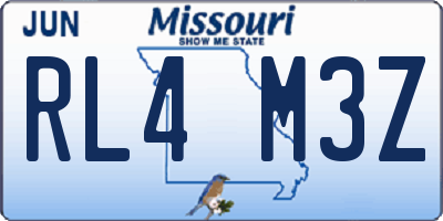 MO license plate RL4M3Z