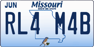 MO license plate RL4M4B