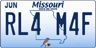 MO license plate RL4M4F