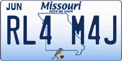 MO license plate RL4M4J