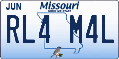 MO license plate RL4M4L