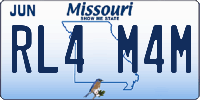 MO license plate RL4M4M