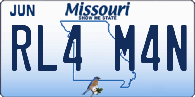 MO license plate RL4M4N