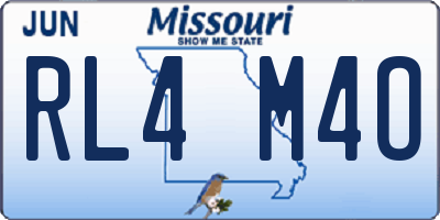 MO license plate RL4M4O