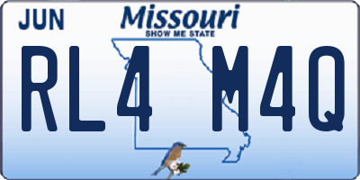 MO license plate RL4M4Q