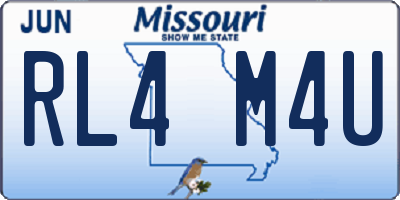 MO license plate RL4M4U