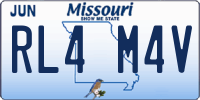 MO license plate RL4M4V