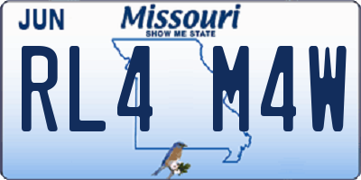 MO license plate RL4M4W