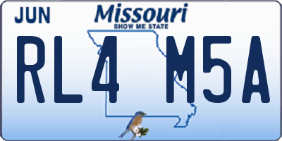 MO license plate RL4M5A