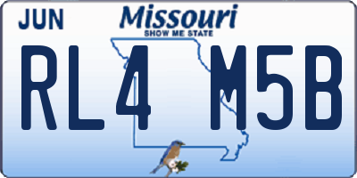 MO license plate RL4M5B