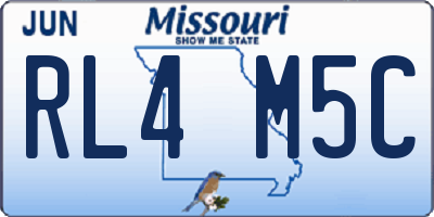 MO license plate RL4M5C