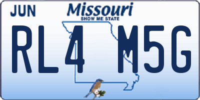 MO license plate RL4M5G