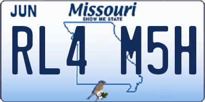 MO license plate RL4M5H