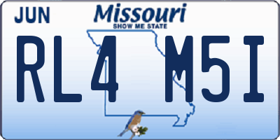 MO license plate RL4M5I
