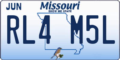 MO license plate RL4M5L