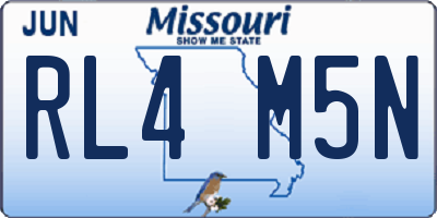 MO license plate RL4M5N