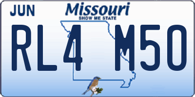 MO license plate RL4M5O