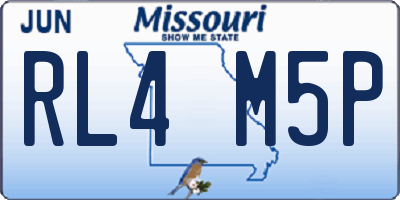 MO license plate RL4M5P