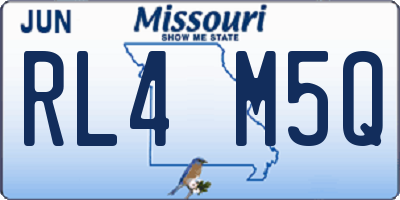 MO license plate RL4M5Q