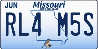 MO license plate RL4M5S