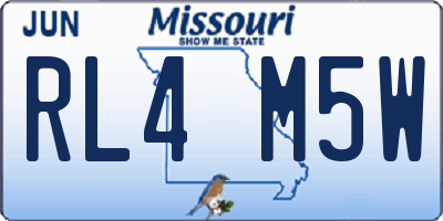 MO license plate RL4M5W