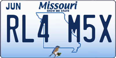 MO license plate RL4M5X