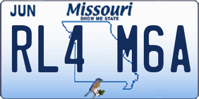 MO license plate RL4M6A