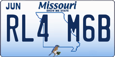 MO license plate RL4M6B