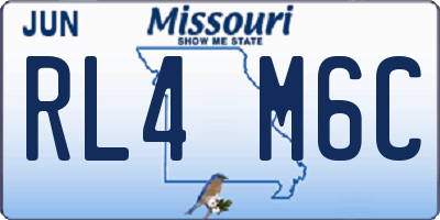 MO license plate RL4M6C