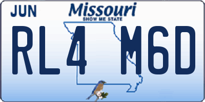 MO license plate RL4M6D