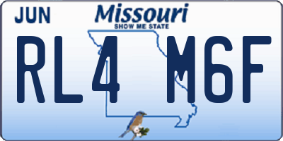 MO license plate RL4M6F