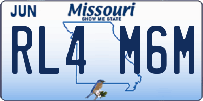 MO license plate RL4M6M