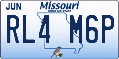 MO license plate RL4M6P