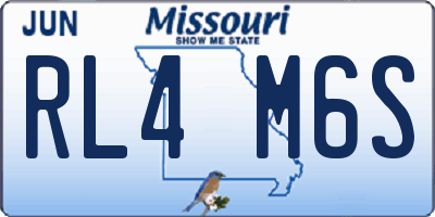 MO license plate RL4M6S