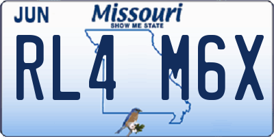 MO license plate RL4M6X