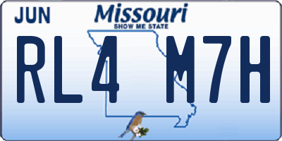 MO license plate RL4M7H