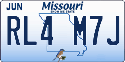 MO license plate RL4M7J