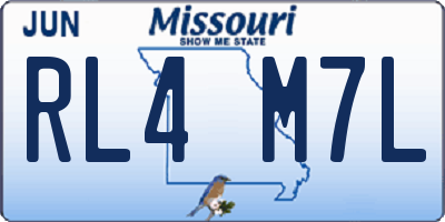 MO license plate RL4M7L